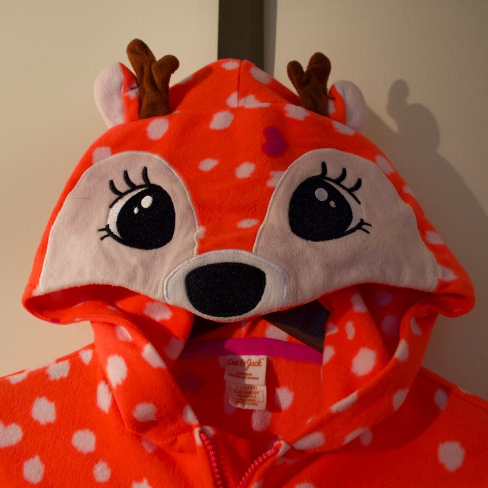 Cat & Jack Deer Onesie Kids L 10/12